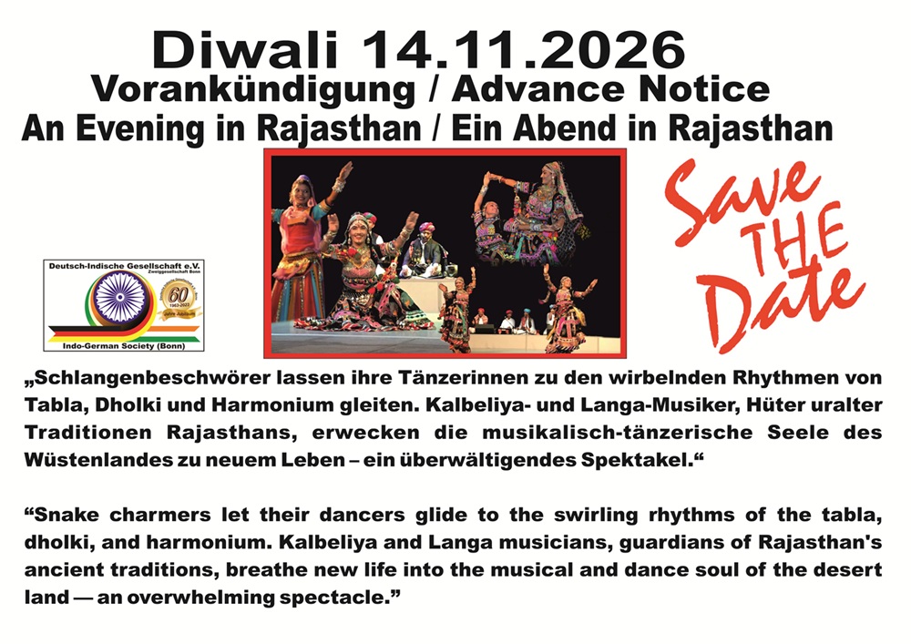 Vorankündigung Diwali 2026